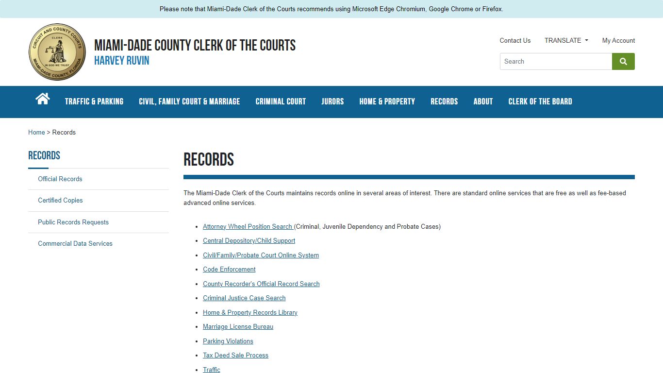 Records - Miami-Dade County